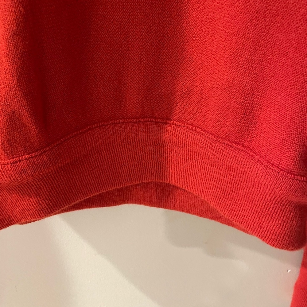 Red V-Neck Sweater made in vintage USA women’s size XL - Picture 4 of 4